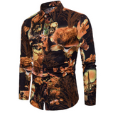 Print Linen Button Up Shirt - Multi Variants