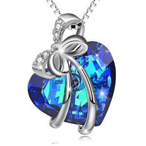 Blue Crystal 925 Sterling Silver Necklace