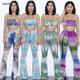 Printed Rompers Womens Two Piece Bodycon Jumpsuits 2019 Summer Long Pants Wide Legs Club Wear Bodysuit Women Jumpsuit 13 colors