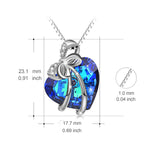 Blue Crystal 925 Sterling Silver Necklace