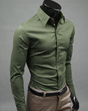 Slim Fit Button Up Dress Shirt - Multi Variant