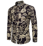 Print Linen Button Up Shirt - Multi Variants