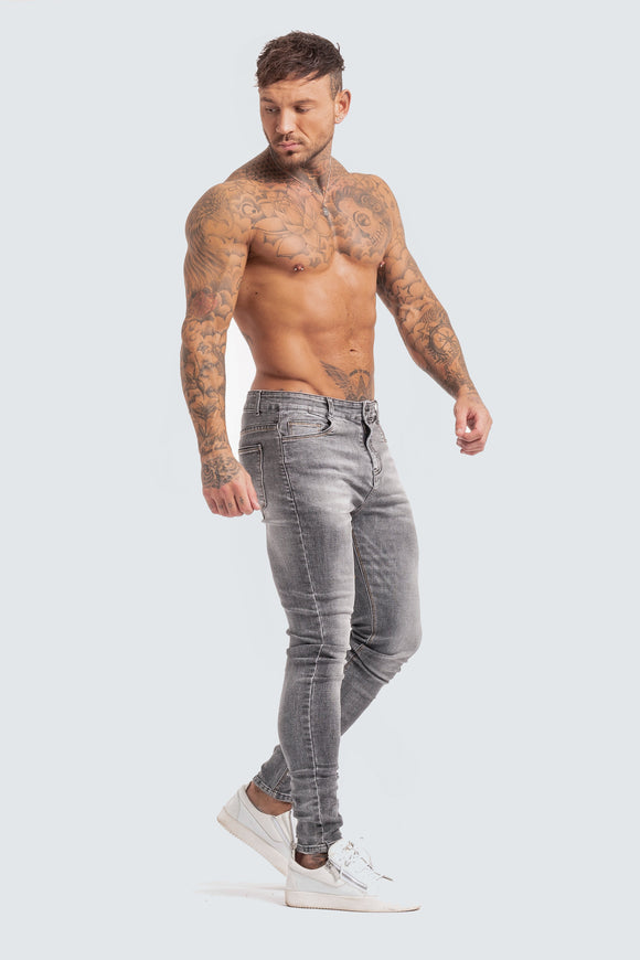 Skinny 'Essential' Jeans - Pewter Grey