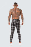 Skinny Check Trousers - Black Ash