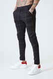 Luxe Check Trousers - Black