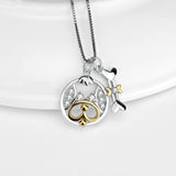 Dog&Bone  Pendant 925 Silver Necklace