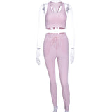 Sparkle Me Pink Two-Piece Tank and Harem Jogger