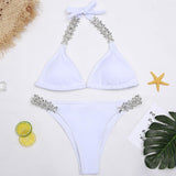 BeDazzled Crystal Two Piece Bikini Set
