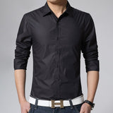 Solid Button Up Collar Shirts