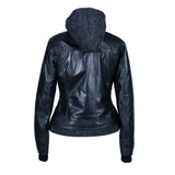 MKL- Women's Motorcycle Vegan Leather Jacket
