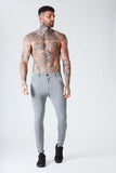 Luxe Skinny Pin Stripe Trousers - Grey