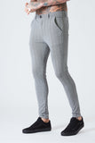 Luxe Skinny Pin Stripe Trousers - Grey