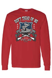 Unisex Long Sleeve Shirt USA Flag Don't Tread on Me Defend Liberty
