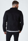 Distressed Denim Jacket - Black