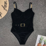 Natasha Belted Push-Up Bathing Suit / Bodysuit