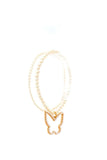 Cute Fashion Butterfly Dangle Pearl Bracelet