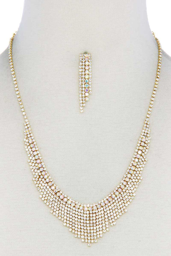 Dangle Rhinestone Necklace
