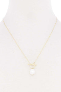 Pearl Toggle Clasp Necklace