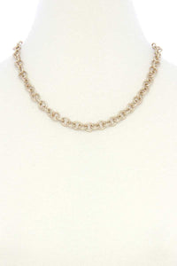 Circle Link Metal Necklace