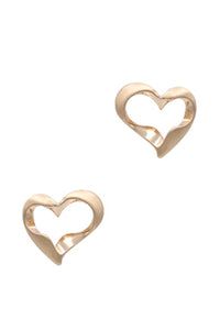 Metal Heart Stud Earring