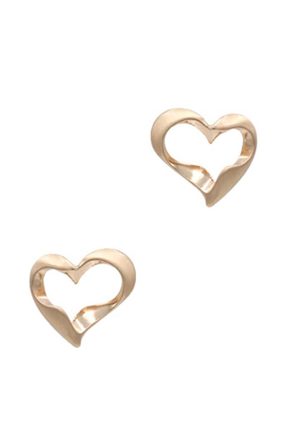 Metal Heart Stud Earring