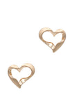Metal Heart Stud Earring