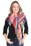 Stripes Blanket Scarf With Fringes