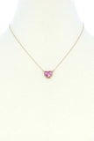 Glitter Heart Charm Necklace
