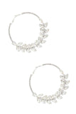 Marquise Shape Rhinestone Hoop Earring