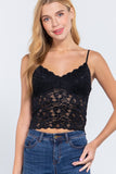 V-neck Scallop Lace Cami Top