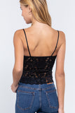 V-neck Scallop Lace Cami Top