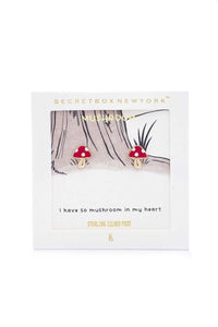 Mushroom Sterling Silver Post Earring