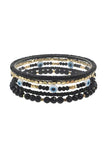Multi Layer Metal Bead Eye Bracelet