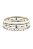 Multi Layer Metal Bead Eye Bracelet