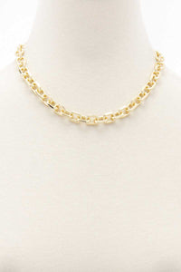 Oval Link Metal Earring