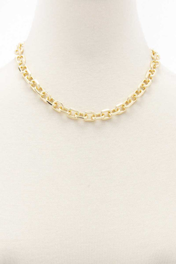 Oval Link Metal Earring