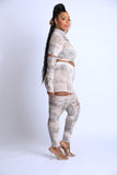 Safety Pin Detailed Cut Out Mesh Set