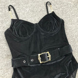 Natasha Belted Push-Up Bathing Suit / Bodysuit