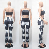 Printed Rompers Womens Two Piece Bodycon Jumpsuits 2019 Summer Long Pants Wide Legs Club Wear Bodysuit Women Jumpsuit 13 colors