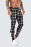 Skinny Check Trousers - Black Ash
