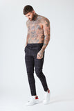 Luxe Check Trousers - Black