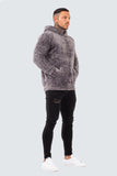 Block Borg Hoodie - Grey