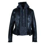 MKL- Women's Motorcycle Vegan Leather Jacket